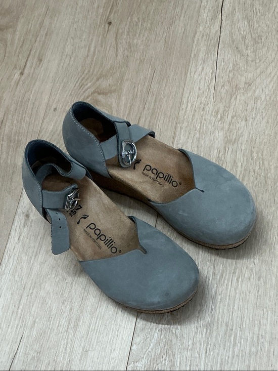 Papillio Shoes - Papillio Women's Slate Gray Mary Jane Clogs with Buckle